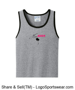 grey and black tank with back drip Design Zoom